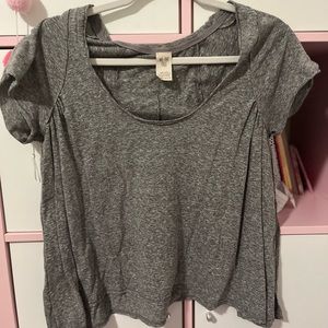 Free People Blouse || Grey Tee